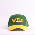 Forest Green & Yellow "WILD" Embroidered Cap