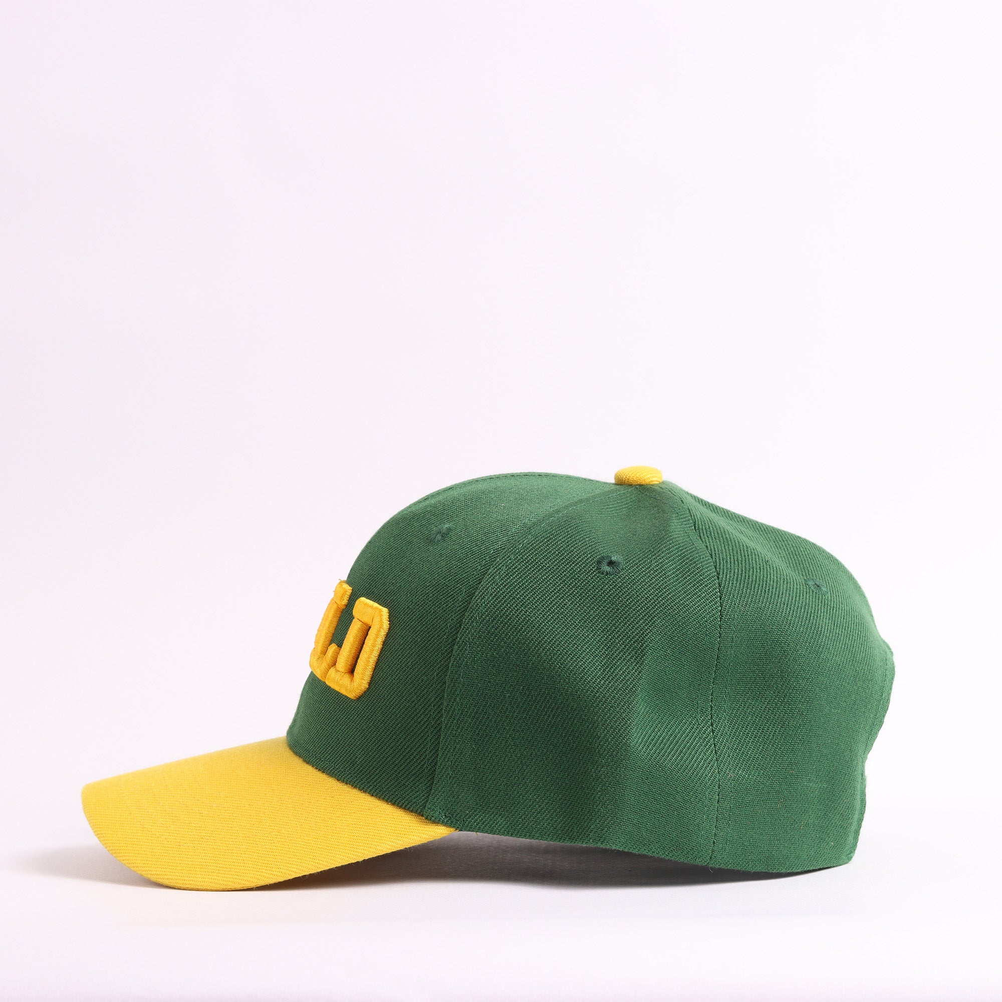Forest Green & Yellow "WILD" Embroidered Cap