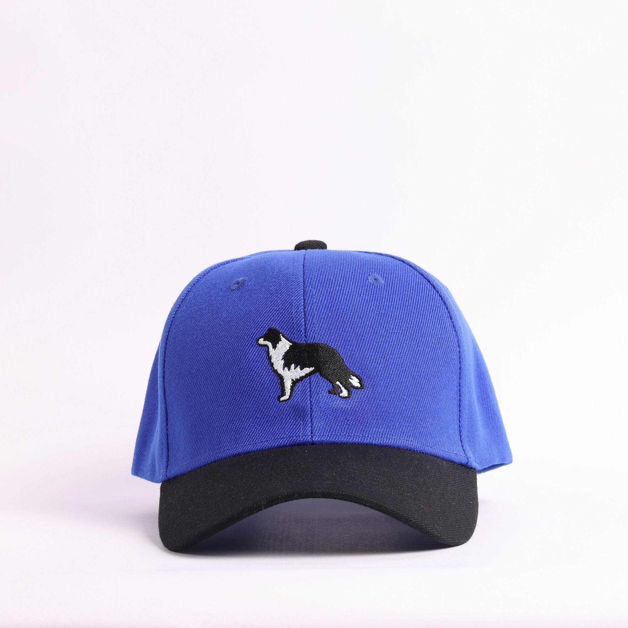 Border Collie Embroidered Royal Blue Cap