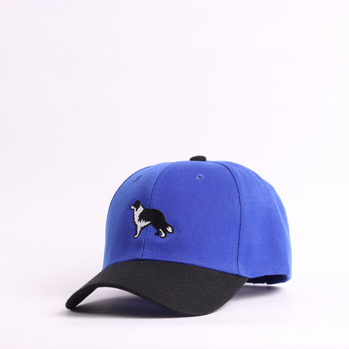 Border Collie Embroidered Royal Blue Cap