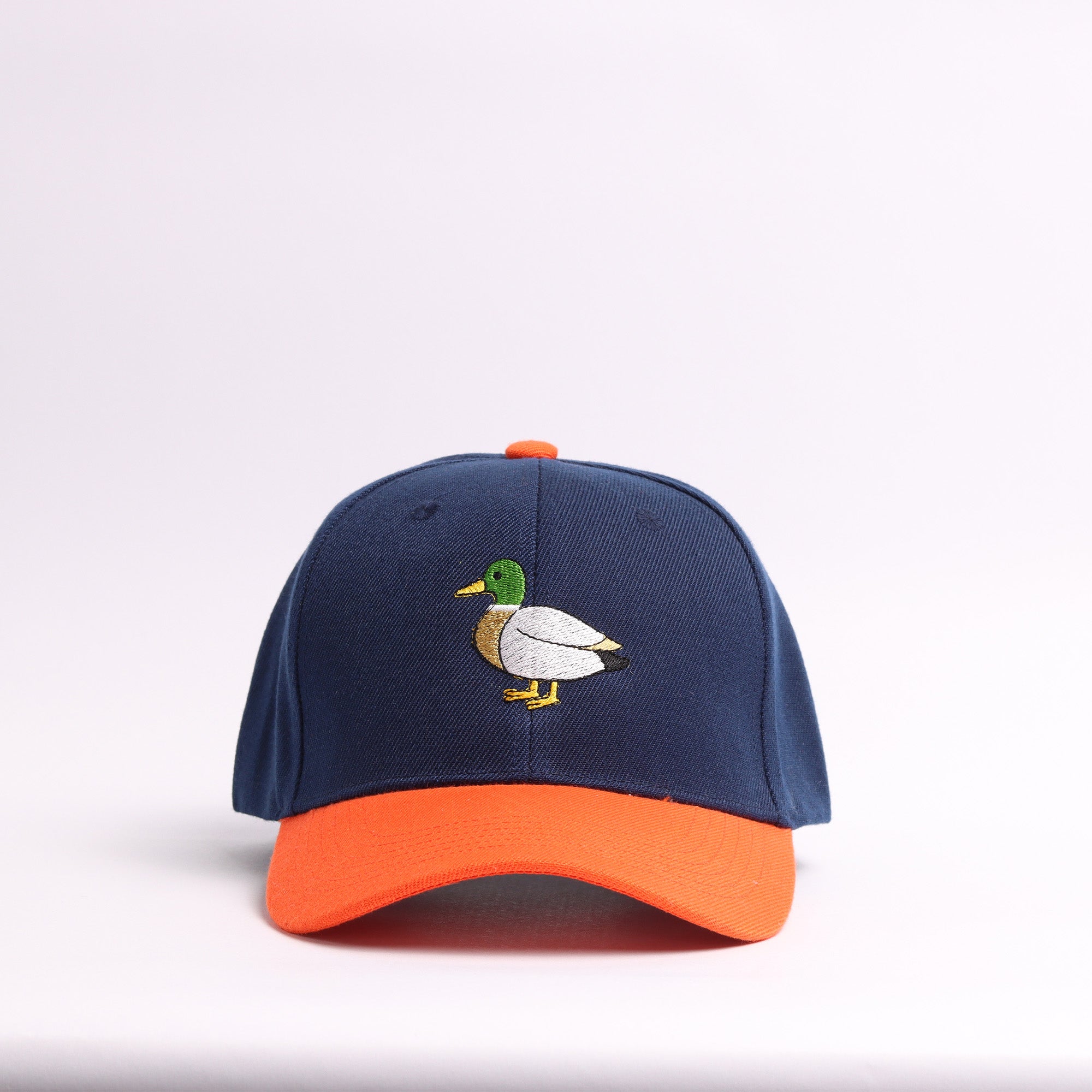 Navy & Orange Mallard Duck Baseball Cap