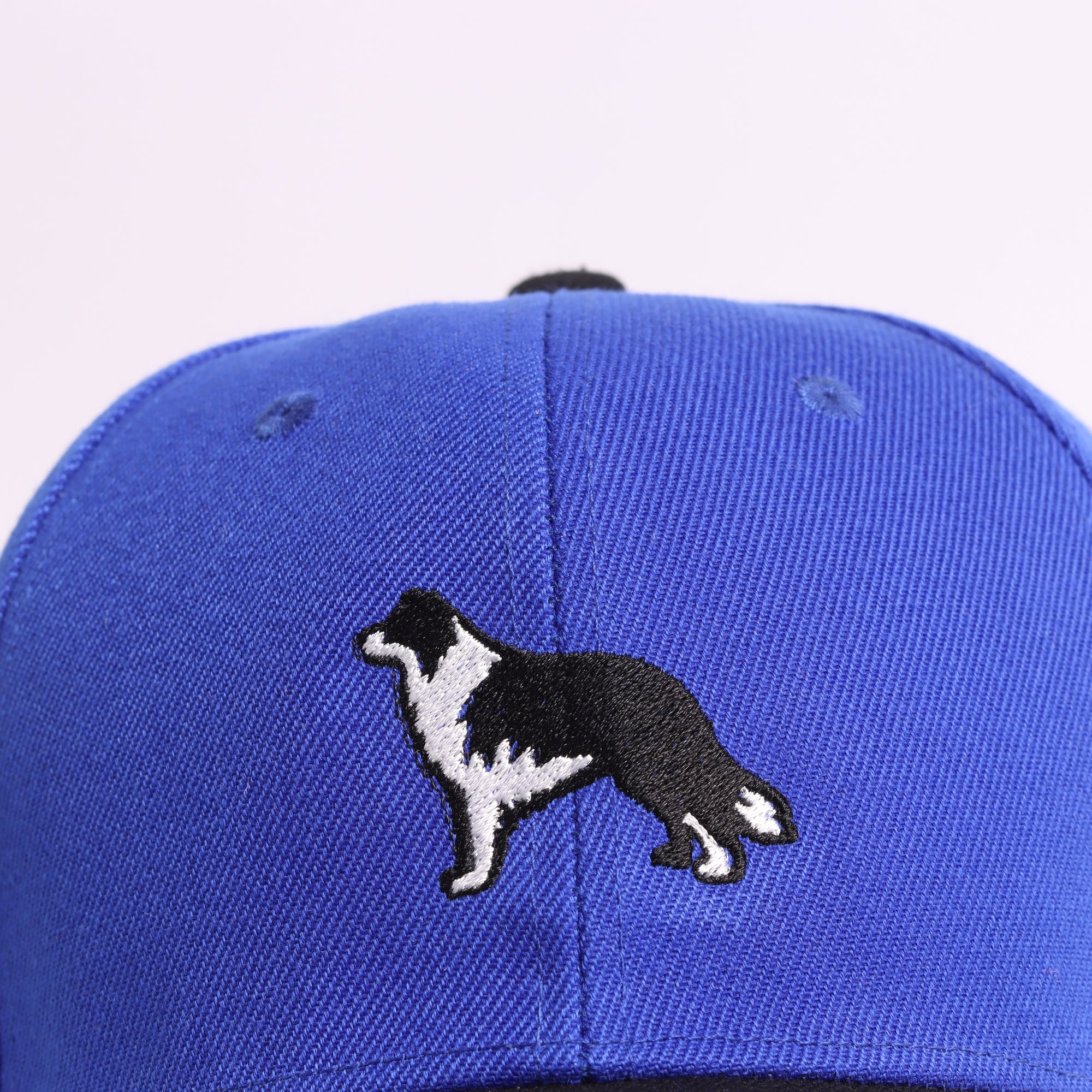 Border Collie Embroidered Royal Blue Cap