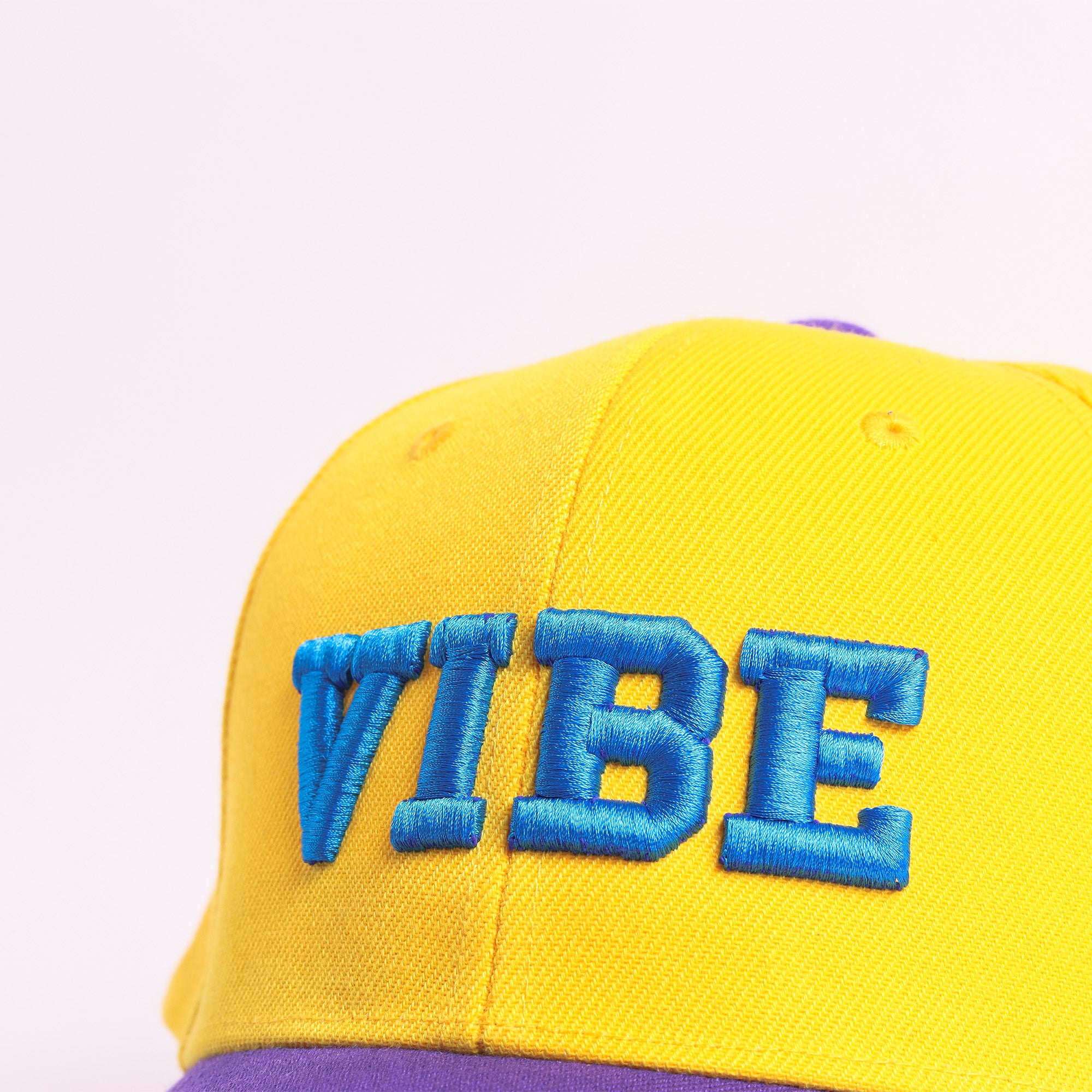 Yellow & Purple "VIBE" Embroidered Cap