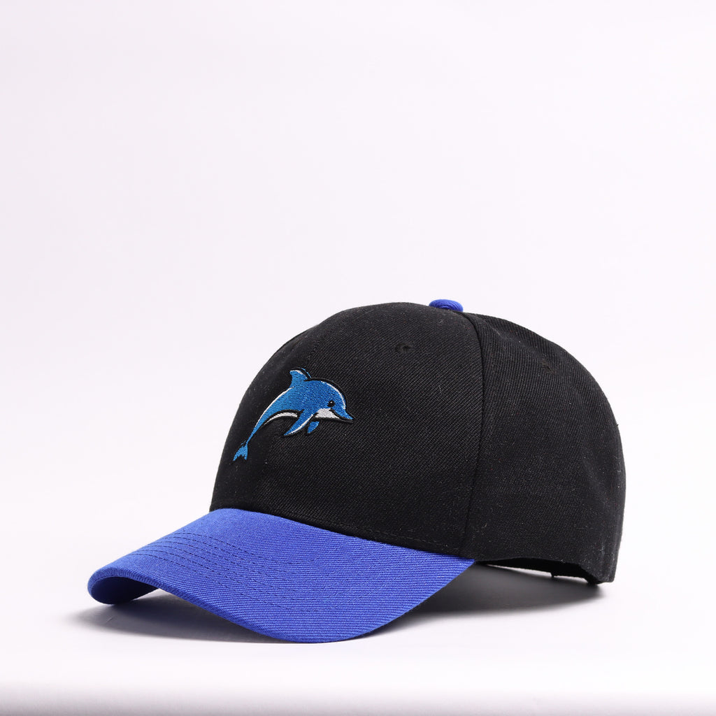 Black & Blue Jumping Dolphin Baseball Cap