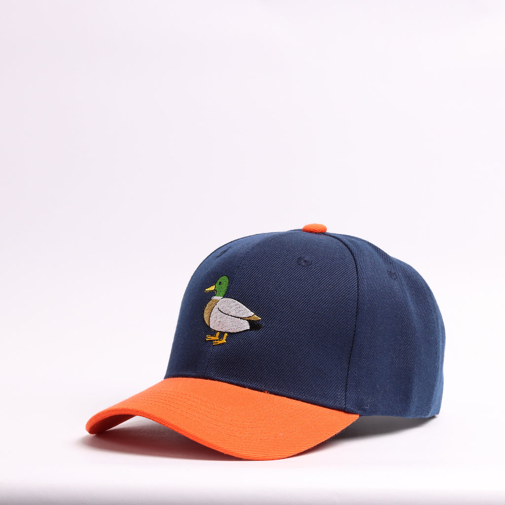 Navy & Orange Mallard Duck Baseball Cap